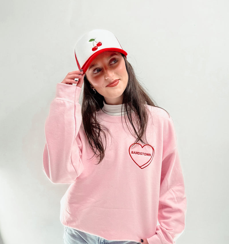 Bardstown Heart Embroidered Crewneck Sweatshirt