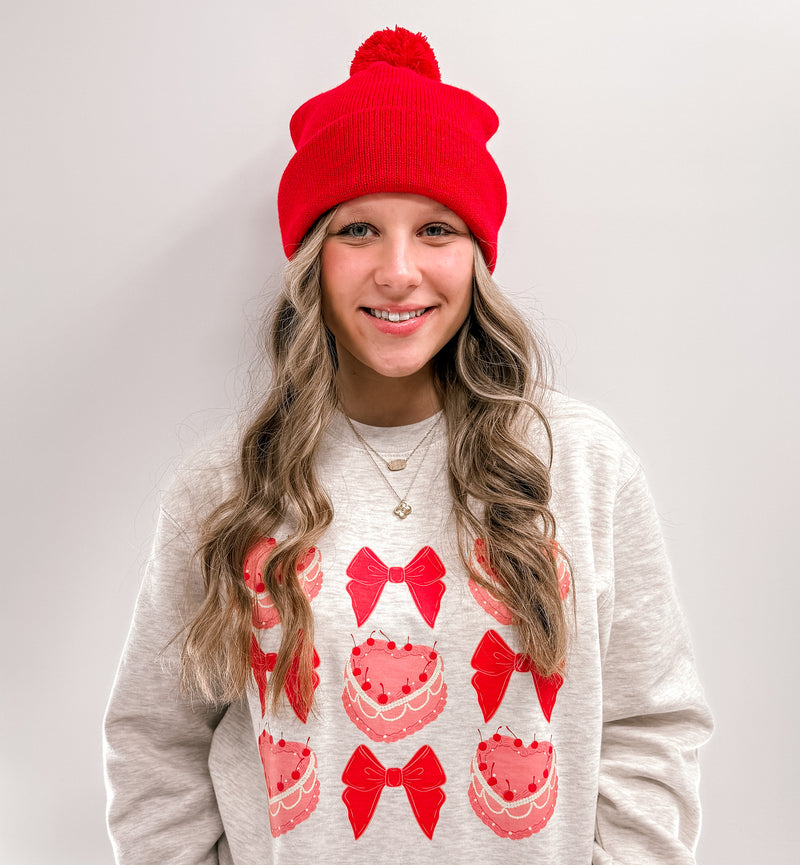 Cake & Bow Crewneck Sweatshirt