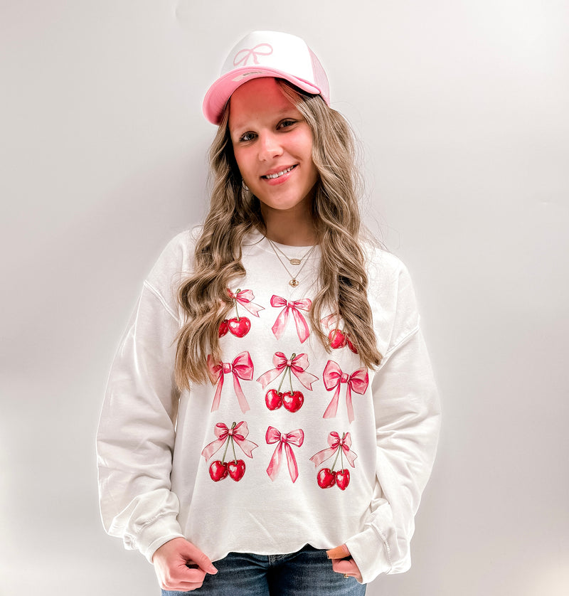 Cherries & Bows Crewneck Sweatshirt